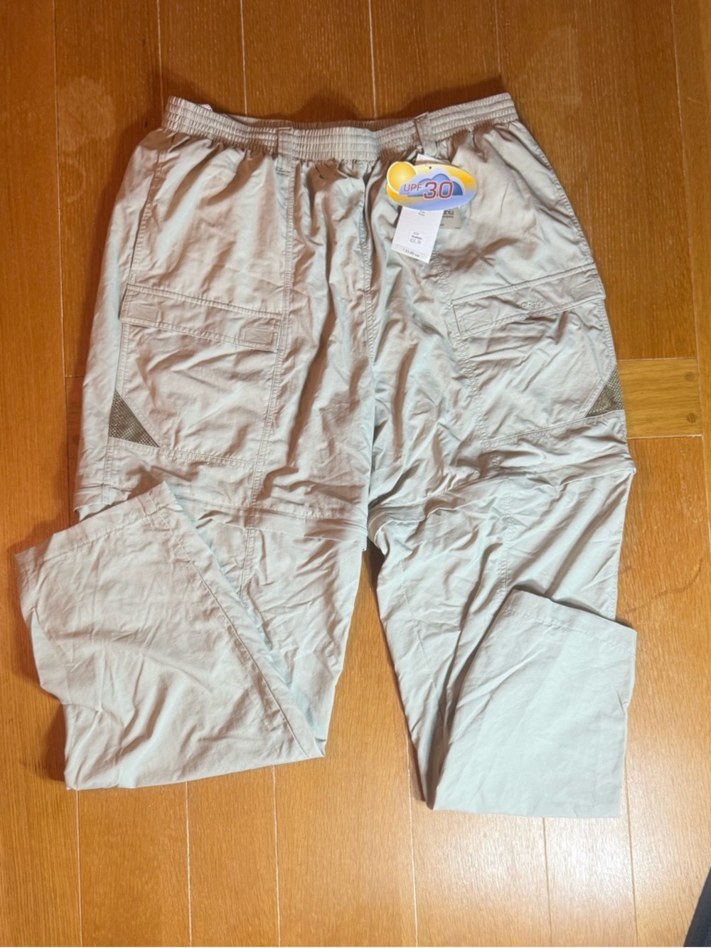 Columbia Men's Cargo Fishing Pants in Light Tan/Cream XXL